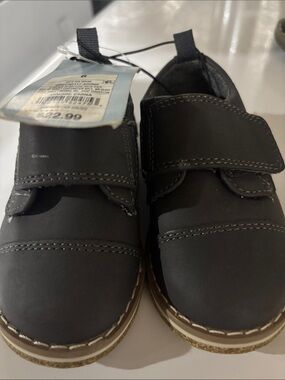 Kids Grey Casual Velcro Closure Shoes